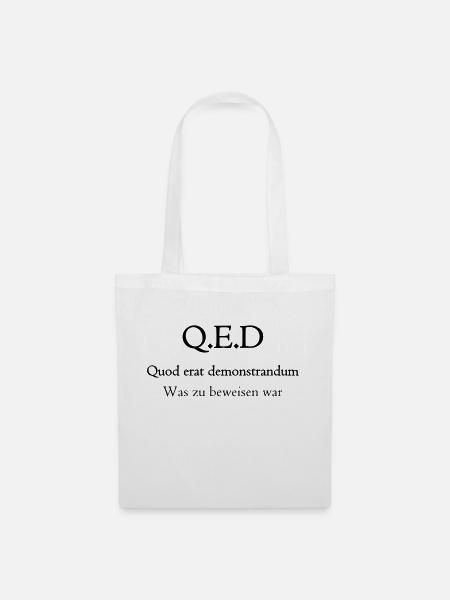 Quod erat demonstrandum (Q.E.D) - Stoffbeutel - Weiß