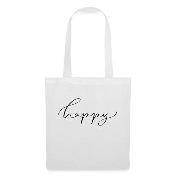 Happy - Stoffbeutel - Weiß - Vorne