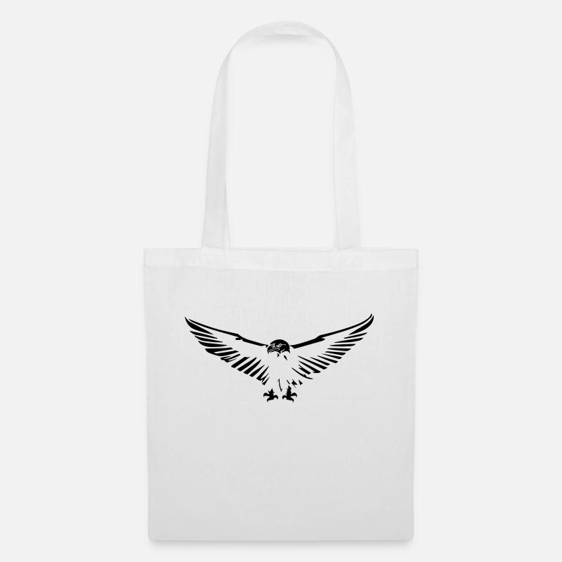 Flying eagle opening its wings stylized simple - Tote Bag - white