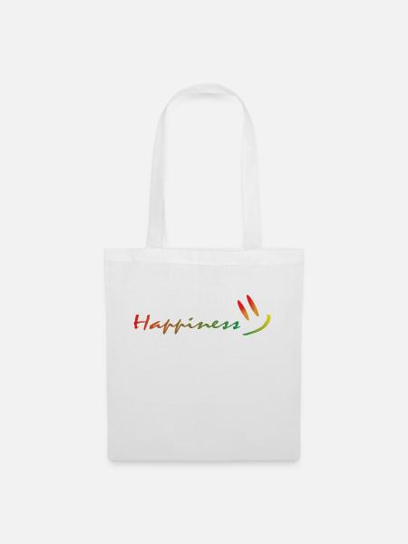 Happiness - Stoffbeutel - Weiß