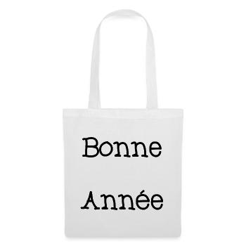 BONNE ANNEE. NOËL. ANNEE. ANNIVERSAIRE. RETRAITE. - Sac en tissu - blanc - Devant
