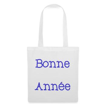 BONNE ANNEE. NOËL. ANNEE. ANNIVERSAIRE. RETRAITE. - Sac en tissu - blanc - Devant