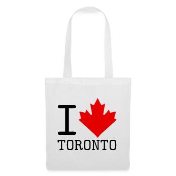 Ich liebe Toronto, Ontario, Kanada, Maple Leaf - Stoffbeutel - Weiß - Vorne