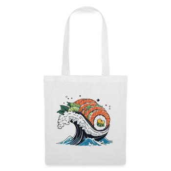 Ukiyo-E Sushi Welle Aesthetic Design - Stoffbeutel - Weiß - Vorne
