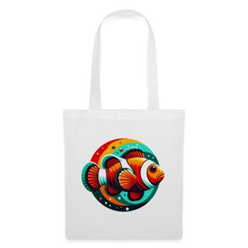 Poisson-clown - Sac en tissu - blanc - Devant