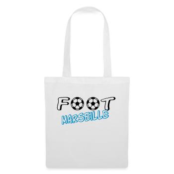 Foot marseille - Sac en tissu - blanc - Devant