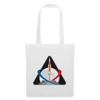 NASA Logo Sur La Poitrine Avec La Lune Et La Fusée - Sac en tissu - blanc - Devant