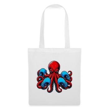Pieuvre - Sac en tissu - blanc - Devant