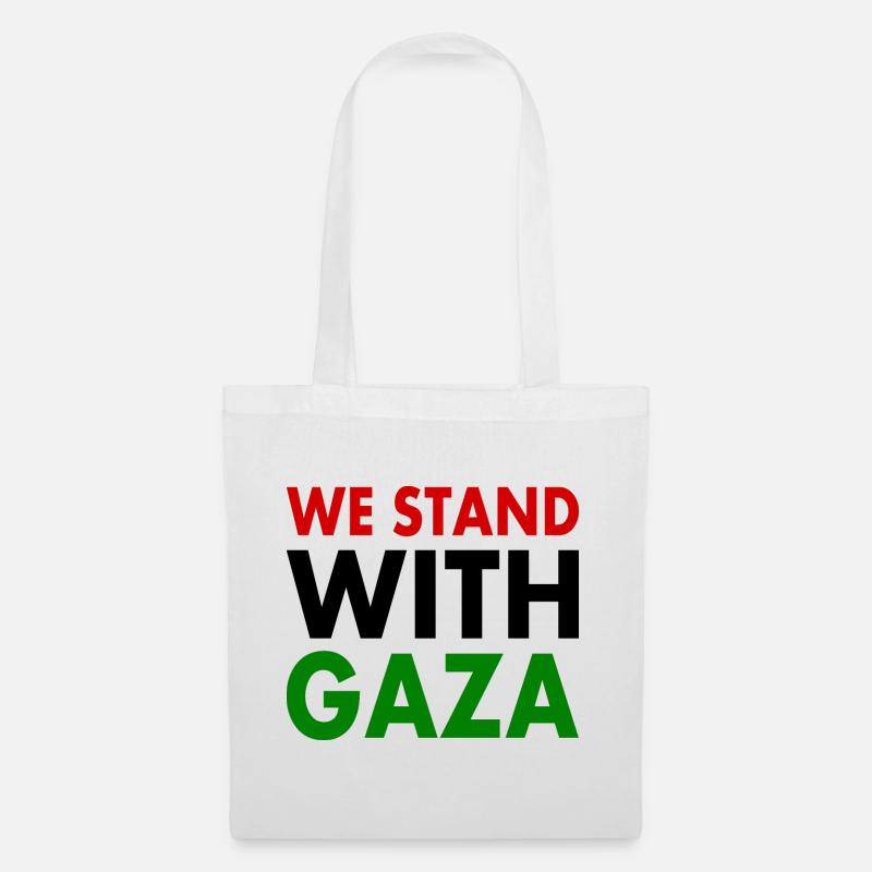 We stand with palestine - Sac en tissu - blanc