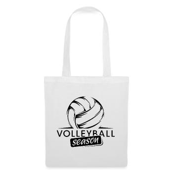 Volleyball Mannschaft Beachvolleyball Logo Saison - Stoffbeutel - Weiß - Vorne