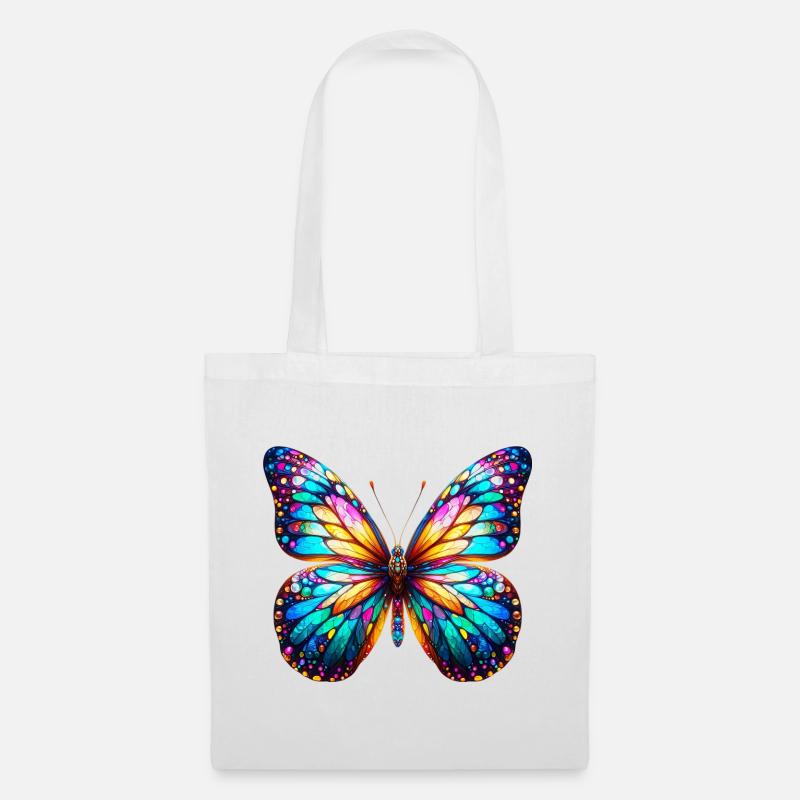 Schmetterling - Stoffbeutel - Weiß