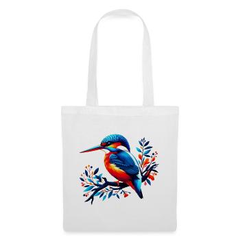 Martin-pêcheur - Sac en tissu - blanc - Devant