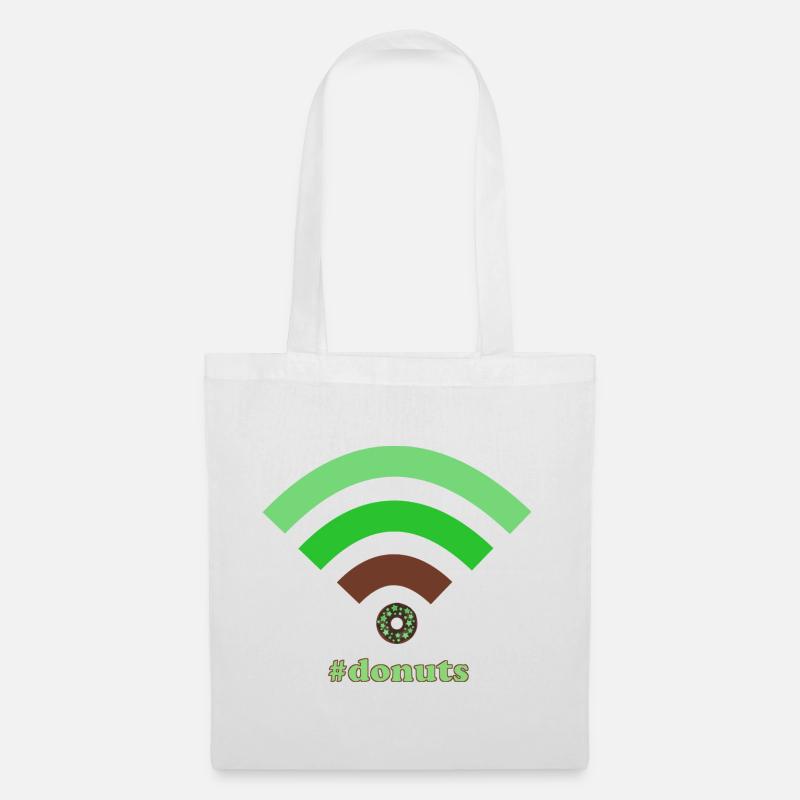 wifi donuts - Stoffbeutel - Weiß