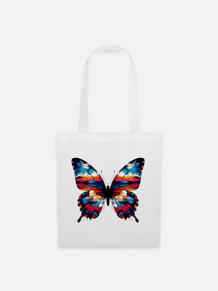 Schmetterling - Stoffbeutel - Weiß