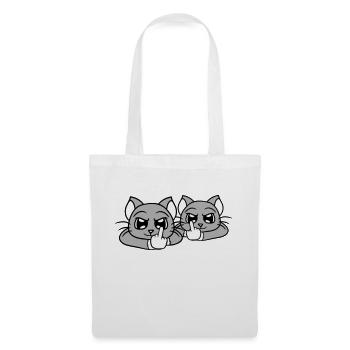 Méchants Chats Amis Majeur Insulte Équipe - Sac en tissu - blanc - Devant