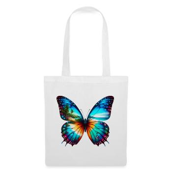 Papillon - Sac en tissu - blanc - Devant