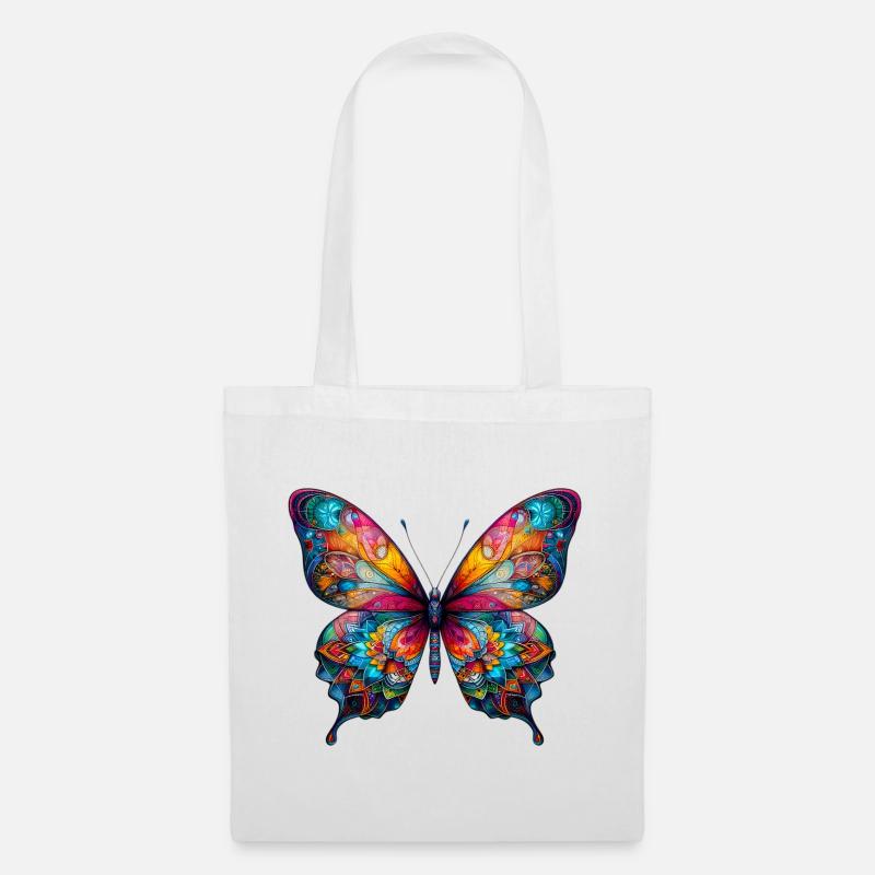 Schmetterling - Stoffbeutel - Weiß