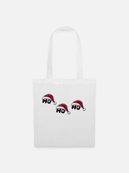 weihnachtsmann ho ho ho - Stoffbeutel - Weiß