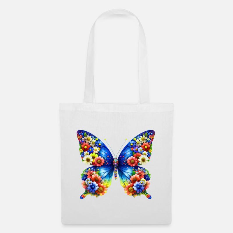 Schmetterling - Stoffbeutel - Weiß