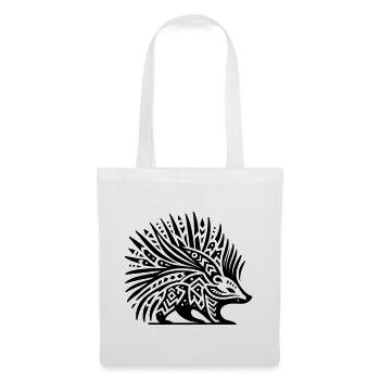 Porc-épic tribal - Sac en tissu - blanc - Devant