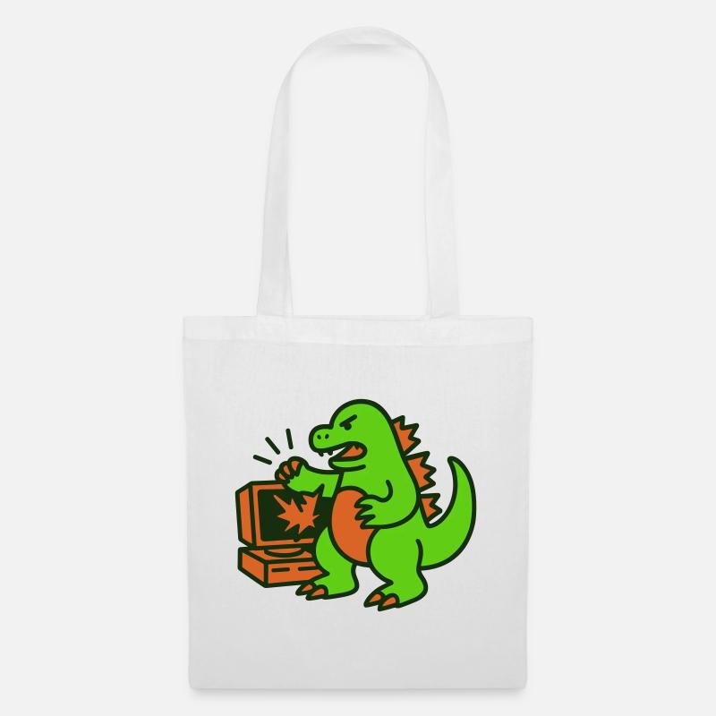 Dragon vs Computer - Stoffbeutel - Weiß