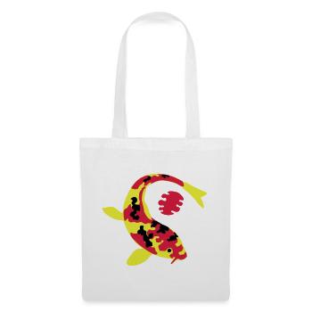 Abstract fish in bright colors - Tote Bag - white - Front