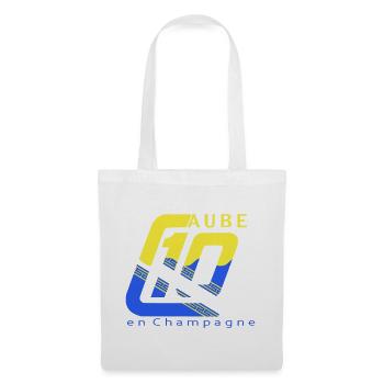 Logo 10 Aube - Sac en tissu - blanc - Devant