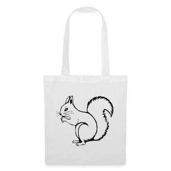 Écureuil - Sac en tissu - blanc - Devant