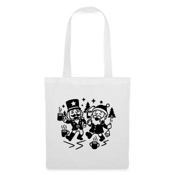Fête de Noël au marché de Noël - Sac en tissu - blanc - Devant