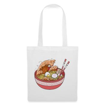 Japanese Ocean Wave Ramen Noodle Soup Art Gift - Tote Bag - white - Front