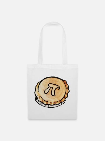 Pi Pie Grafik-Tee - Stoffbeutel - Weiß