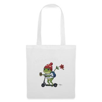 Frog on Scooter — Rethinking - Tote Bag - white - Front