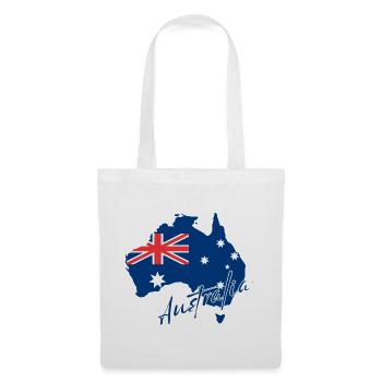 Map with the flag of Australia, I love Australia - Tote Bag - white - Front
