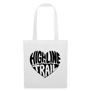 Highline_Trail_Herz_zweiteilig_schwarz - Tote Bag - white - Front