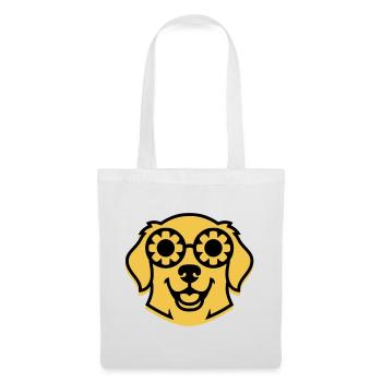 Cool Retriever Glasses Hippie Dog - Tote Bag - white - Front