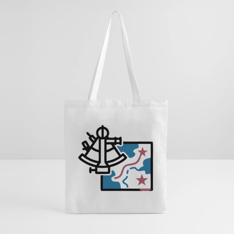 Sextant Navigation Map Vector Tote Bag