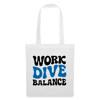 Cadeau de plongée sous-marine pour l’équilibre de plongée au travail - Sac en tissu - blanc - Devant