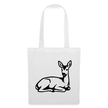 Club de chasse de chasseurs de silhouettes de cerfs Forêt forestière - Sac en tissu - blanc - Devant