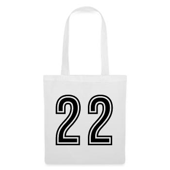22 Symbole numérique - Sac en tissu - blanc - Devant