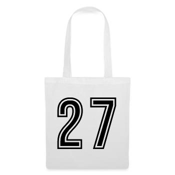27 Zahl symbol - Stoffbeutel - Weiß - Vorne