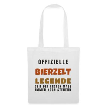 Bierzelt Legende - Volksfest Bier Spruch Geschenk - Stoffbeutel - Weiß - Vorne