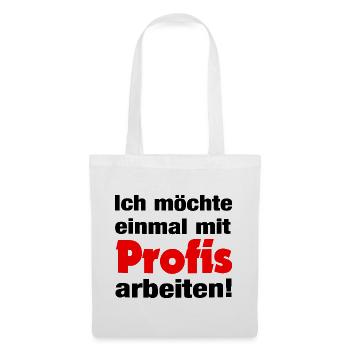 Profis Rot Logo Text Design - Stoffbeutel - Weiß - Vorne
