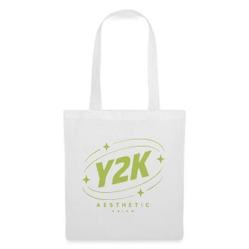 Y2K Ästhetik Neon Logo - Stoffbeutel - Weiß - Vorne