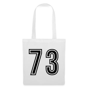 73 Zahl symbol - Stoffbeutel - Weiß - Vorne