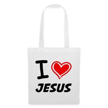 I Love Jesus - Stoffbeutel - Weiß - Vorne