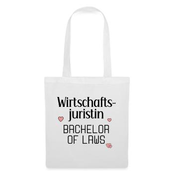 Studium Abschluss Wirtschaftsjuristin - Stoffbeutel - Weiß - Vorne