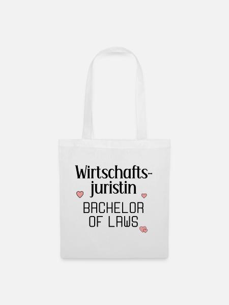 Studium Abschluss Wirtschaftsjuristin - Stoffbeutel - Weiß