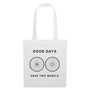 GOOD DAYS HAVE TWO WHEELS – Fahrrad Design - Stoffbeutel - Weiß - Vorne
