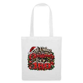 Weihnachten Dart 180 weihnachtliches Dart Motiv  - Stoffbeutel - Weiß - Vorne