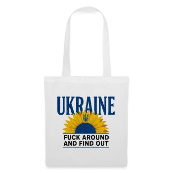 Ukraine FAFO Sonnenblume – Kühne Aussage - Stoffbeutel - Weiß - Vorne